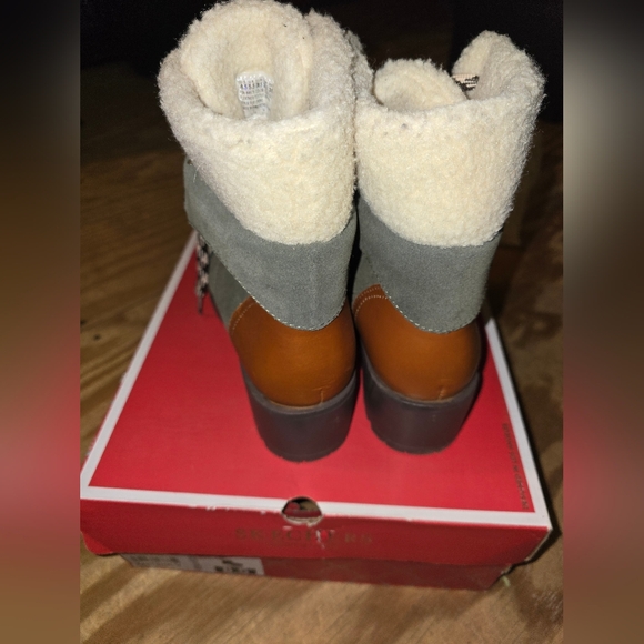 Skechers Women's Trail Troop Green And Brown Winter Boots - Picture 2 of 9